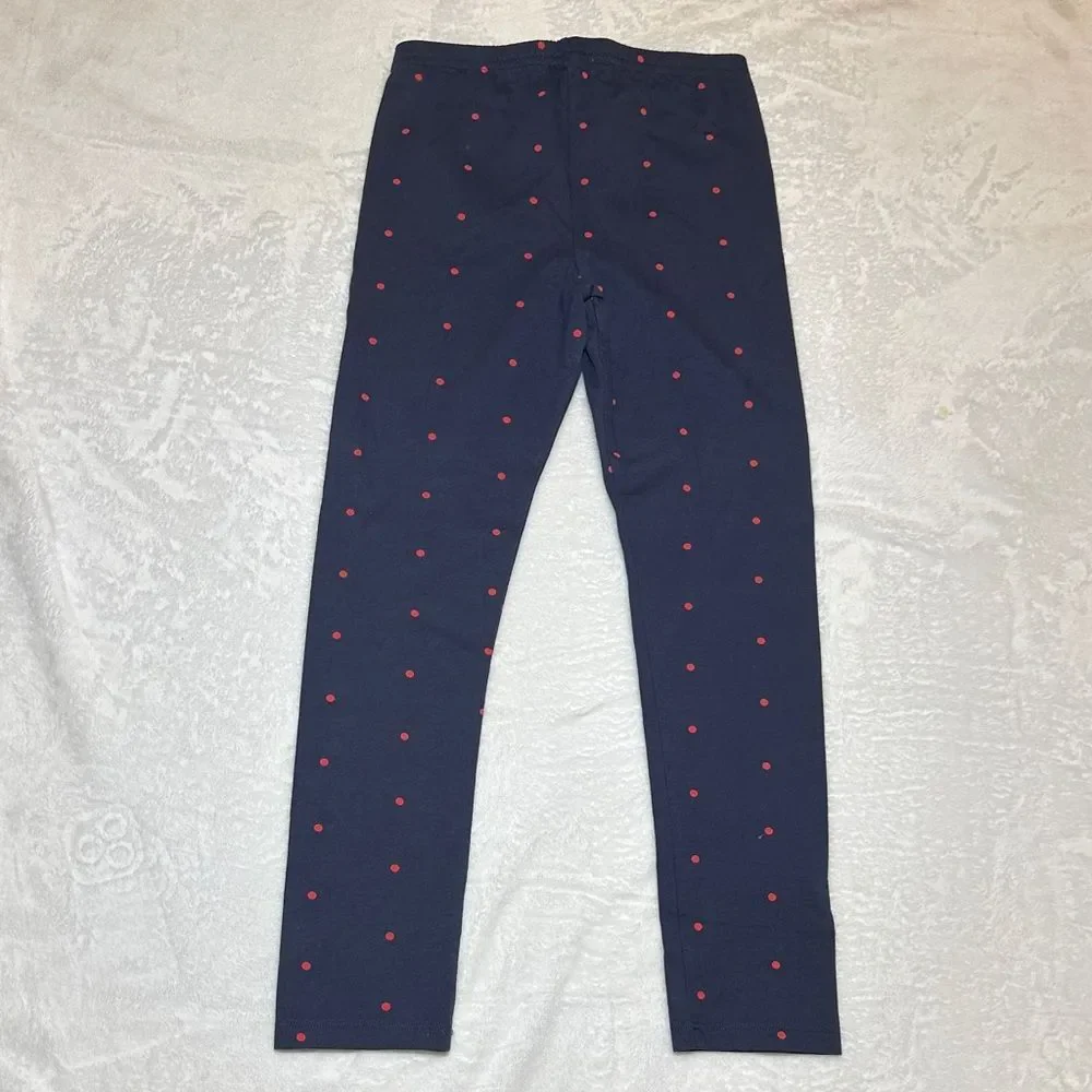 NWOT The Beaufort Bonnet co. Navy with red Polka Dot Leggings 10